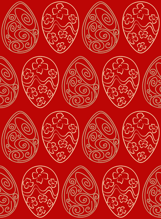 Vector Easter pattern. Eggs ornament. Repeated background for website, wallpaper, textile printing, texture. Editable vector backgroundのイラスト素材