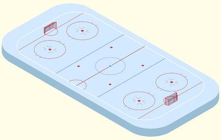 Isometric ice hockey rink in vector EPS 10.のイラスト素材