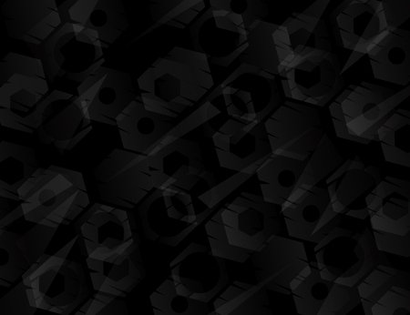 Black Geometric Technology Background for Your Design. Vector Illustration.のイラスト素材