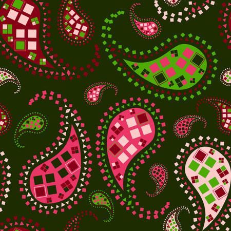 Paisley repeated background for wallpapers, banners and covers in vectorのイラスト素材