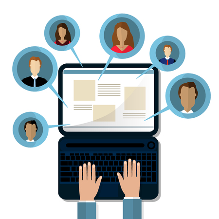 Concepts for Searching people, employees, candidates, team members.のイラスト素材