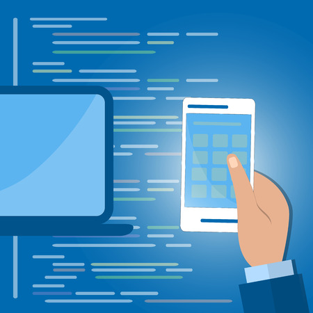 Programming, coding and website development concept illustration.のイラスト素材