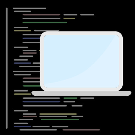 Programming and coding concept, website development, Web Design. Flat Vector Illustrationのイラスト素材