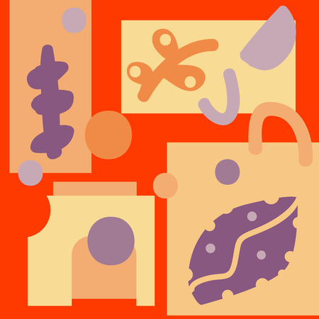 Seamless pattern with modern geometric colorful decoration. Decoration Element for Birthday or Greeting Design. Vector Illustration.のイラスト素材