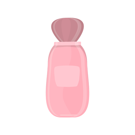 Cosmetic Jar or Bottle. Flat Icon Isolated on White Background. Vector Illustration.のイラスト素材