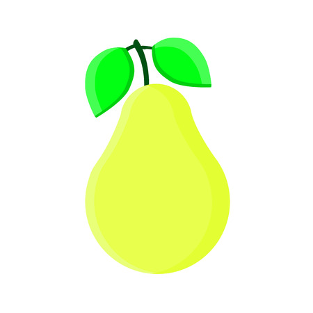 Delicious yellow pear icon Isolated On White Background. Vector Illustrationのイラスト素材