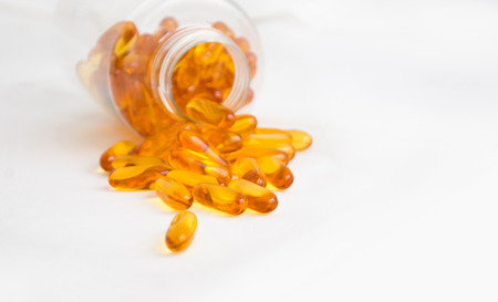 Fish oil capsulesの写真素材