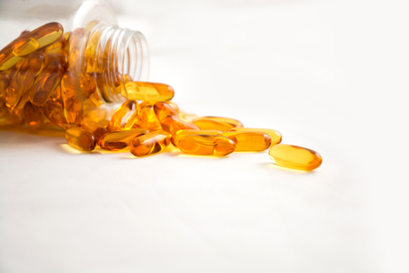 Fish oil capsulesの写真素材