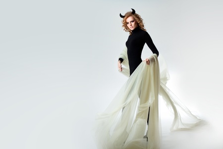 The beautiful young girl a devil