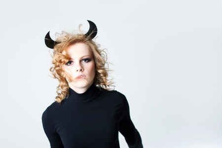The beautiful young girl a devil