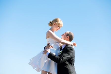 Newly-married coupleの写真素材