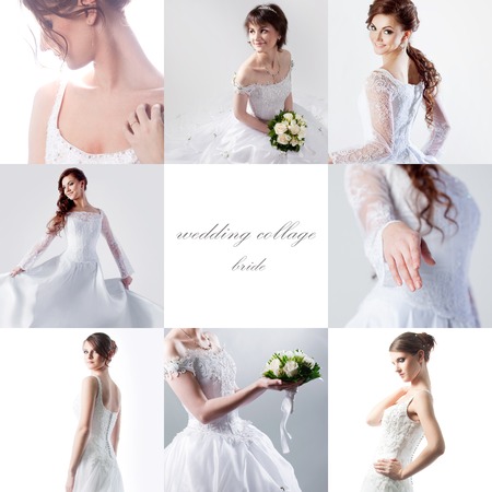 beautiful bride in a luxurious wedding dressの写真素材