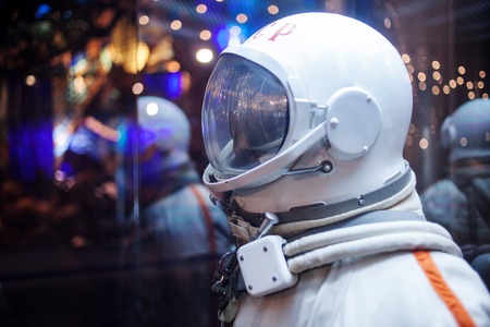 MOSCOW, RUSSIA - SEPTEMBER 6, 2015: Soviet cosmonaut dummy in the suit,  Museum of the cosmonauticsのeditorial素材