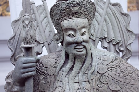 BANGKOK, THAILAND 2013 October 8, Buddhist monk with a camera photo in the temple complex, Bangkok Thailandのeditorial素材