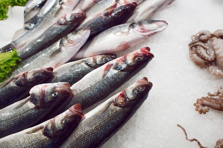 Fish market in Venice Italyの写真素材