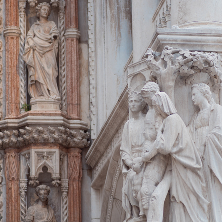 Venice, Italy, fragments of architecture in cityの写真素材