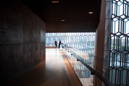 REYKJAVIK, ICELAND - AUGUST 27, 2017: Harpa, concert hall and conference center in Reykjavikのeditorial素材