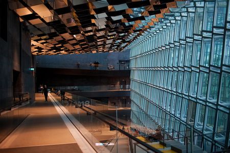 REYKJAVIK, ICELAND - AUGUST 27, 2017: Harpa, concert hall and conference center in Reykjavikのeditorial素材