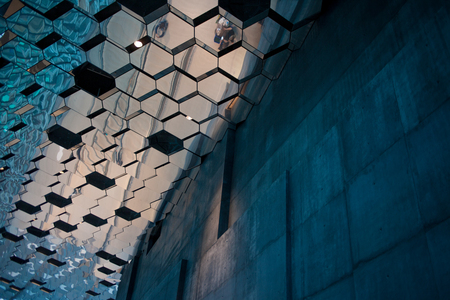 REYKJAVIK, ICELAND - AUGUST 27, 2017: Harpa, concert hall and conference center in Reykjavik