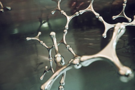 Abstract scientific background molecules on light background, Scienceの写真素材