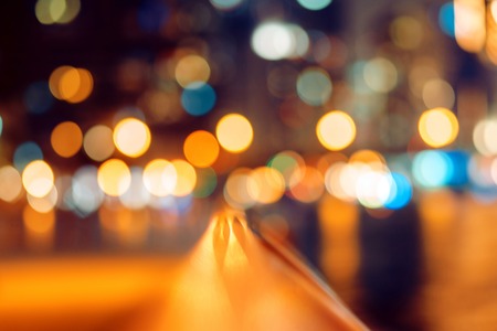City lights out of focus, abstract background of glare and chaotic light