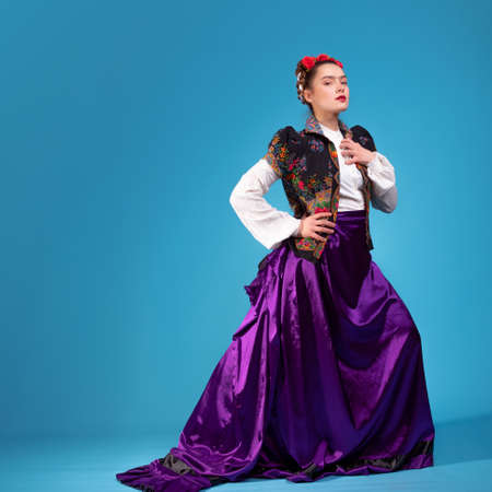 young woman in the image of the Mexican artist
