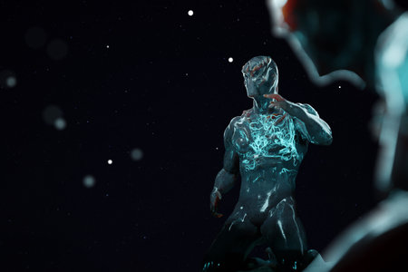 A fantastic creature from another dimension, a cosmic god in interstellar space, a fantastic 3d...