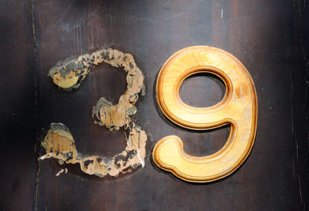 number 39 on the doorの写真素材