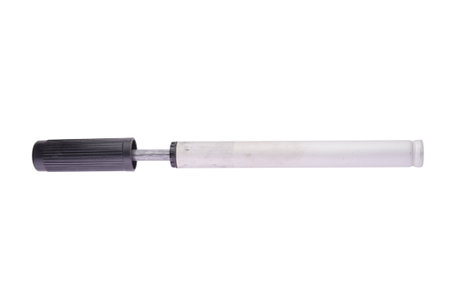Old manual pump. Isolated over white background.