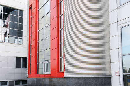Detail shot of modern architecture facade.Texture of modern composite materials. Abstract...