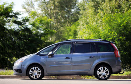 Belarus, Minsk-October 12, 2019:Citroen C4 Picasso I EXCLUSIVE  parked in a parking lot in the...