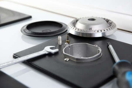 Close-up of a set of tools for repair and installation.の写真素材