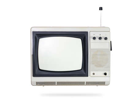 Retro television isolated on white background. Clipping path included.