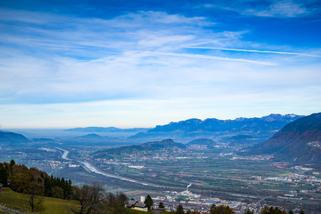 A valley in Switzerlandの写真素材