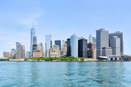 USA, New York - 16June 2016: New York City skyline, cityscape of Manhattan in USA at sunny dayのeditorial素材