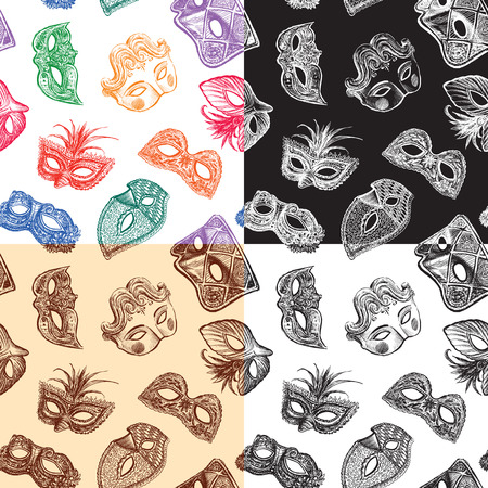 pattern of the masquerade masks.のイラスト素材