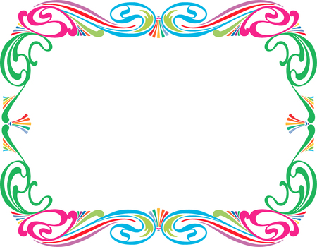 The vector image of a colorful decorative frame.のイラスト素材