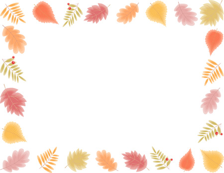 The vector image of a framework from a autumn leaves.のイラスト素材