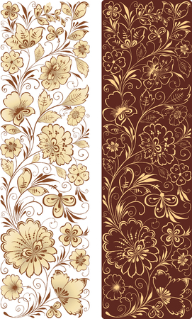 The vector composition of the decorative flowers.のイラスト素材