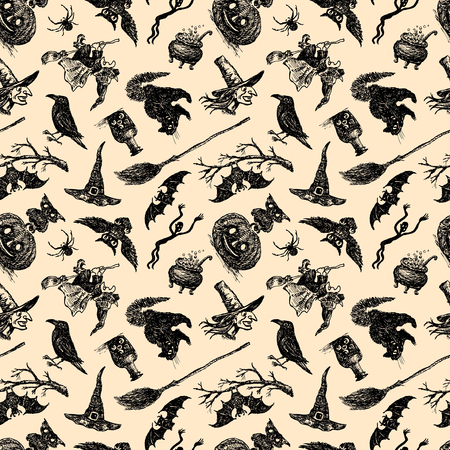 Vector pattern of a theme of Halloween.のイラスト素材