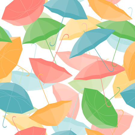 The vector background of the multicolored umbrellas.のイラスト素材