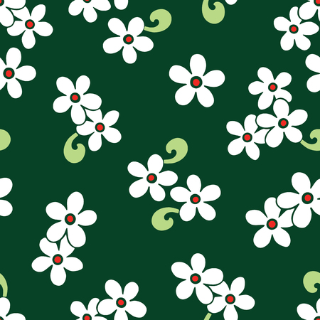 Vector background of the decorative chamomilesのイラスト素材