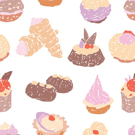 Pattern of  fresh browniesのイラスト素材
