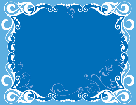 Vector image of decorative blue frameworkのイラスト素材