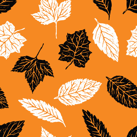 Vector background of the silhouettes of trees leavesのイラスト素材