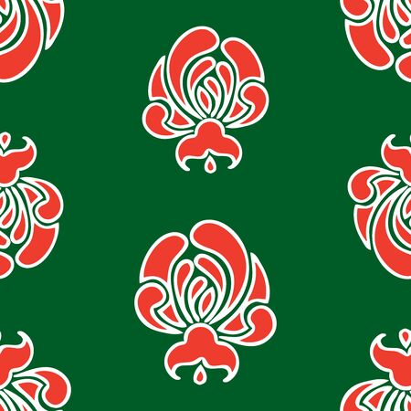 Seamless pattern of decorative vintage roses headsのイラスト素材