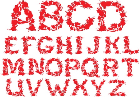 Alphabet - blots letters のイラスト素材