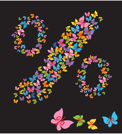 percent symbol for sale advertising conceptのイラスト素材