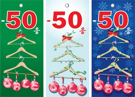 christmas sale labelsのイラスト素材