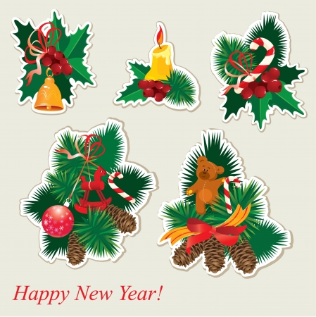 collection of christmas itemsのイラスト素材